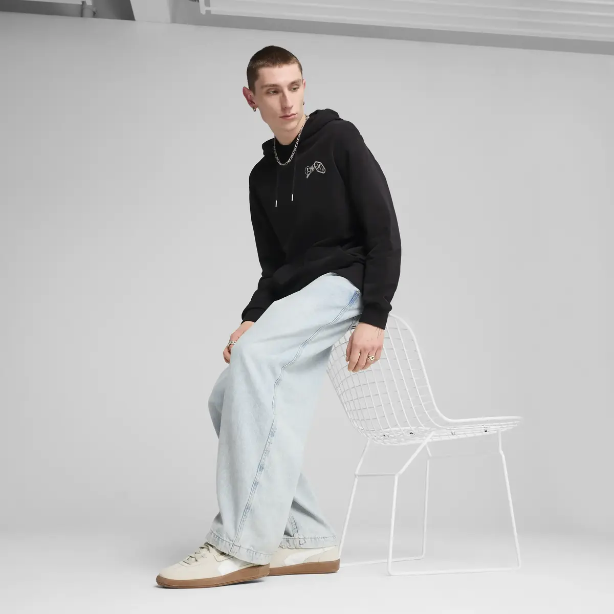 Puma GRAPHICS Hotel Hoodie Siyah Erkek Hoodie