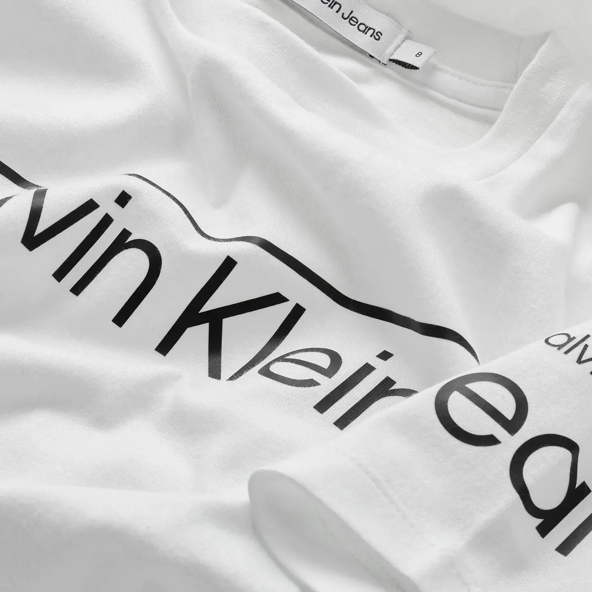 Calvin Klein INSTITUTIONAL LINED Erkek Beyaz T-Shirt