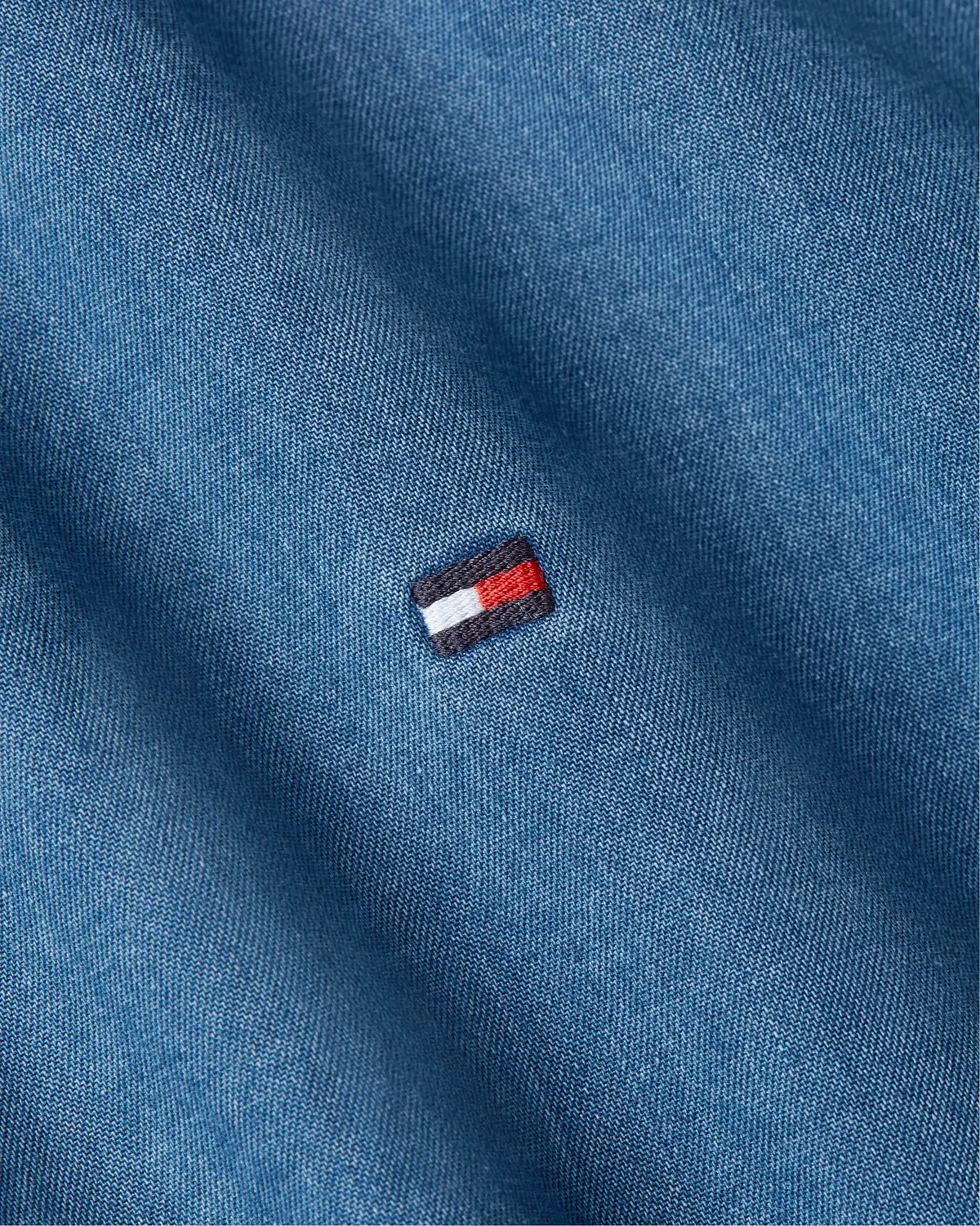 Tommy Hilfiger CHAMBRAY RF SHIRT, 0GZ Mavi Erkek Gömlek