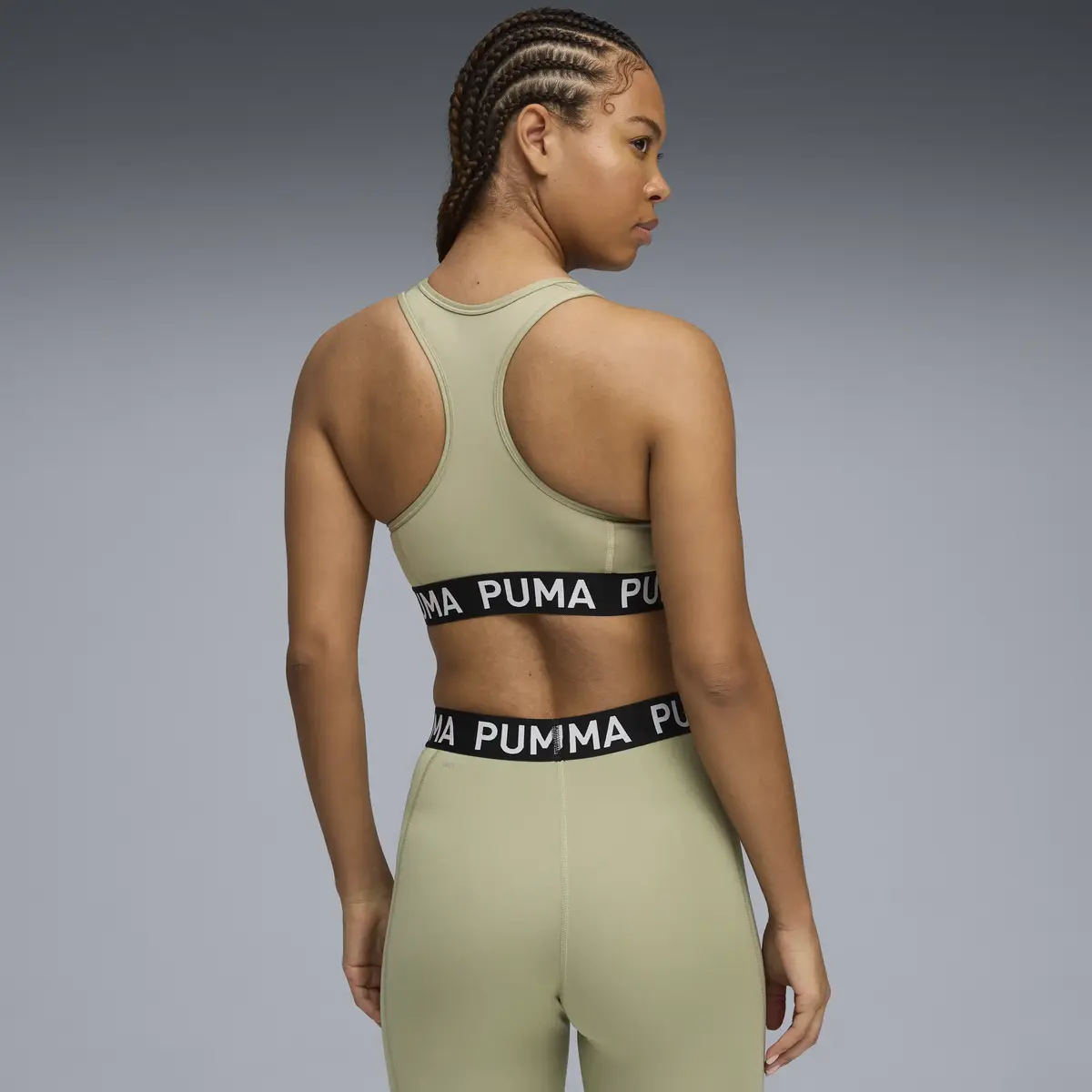 Puma 4KEEPS STRONG BRA - MID Yeşil Kadın Sporcu Sütyeni