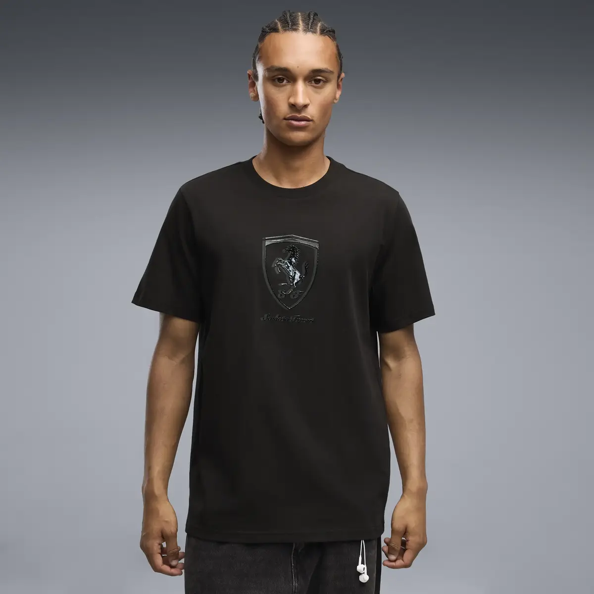 PUMA Ferrari Tonal Shield Tee Siyah Erkek T-Shirt