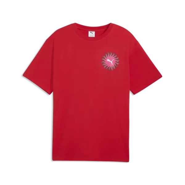 Puma SUNSET DRIVE Relaxed Tee Kırmızı Erkek T-Shirt