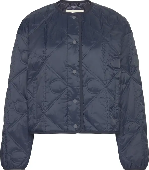 Calvin Klein LIGHTWEIGHT AOP QUILTED LINER Kadın Lacivert Mont