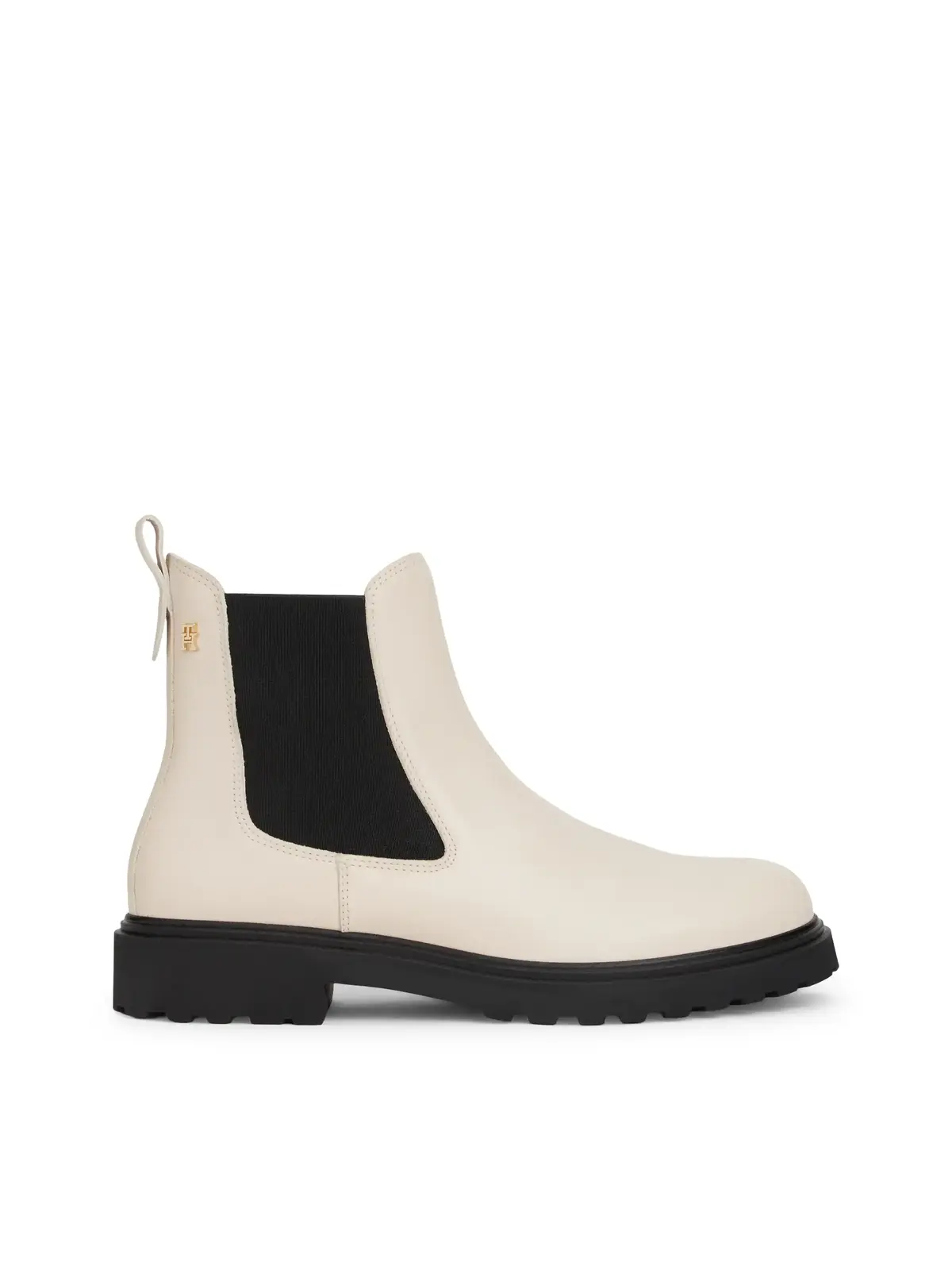 Tommy Hilfiger TH LEATHER CLEATED C, ACI Krem Kadın Bot