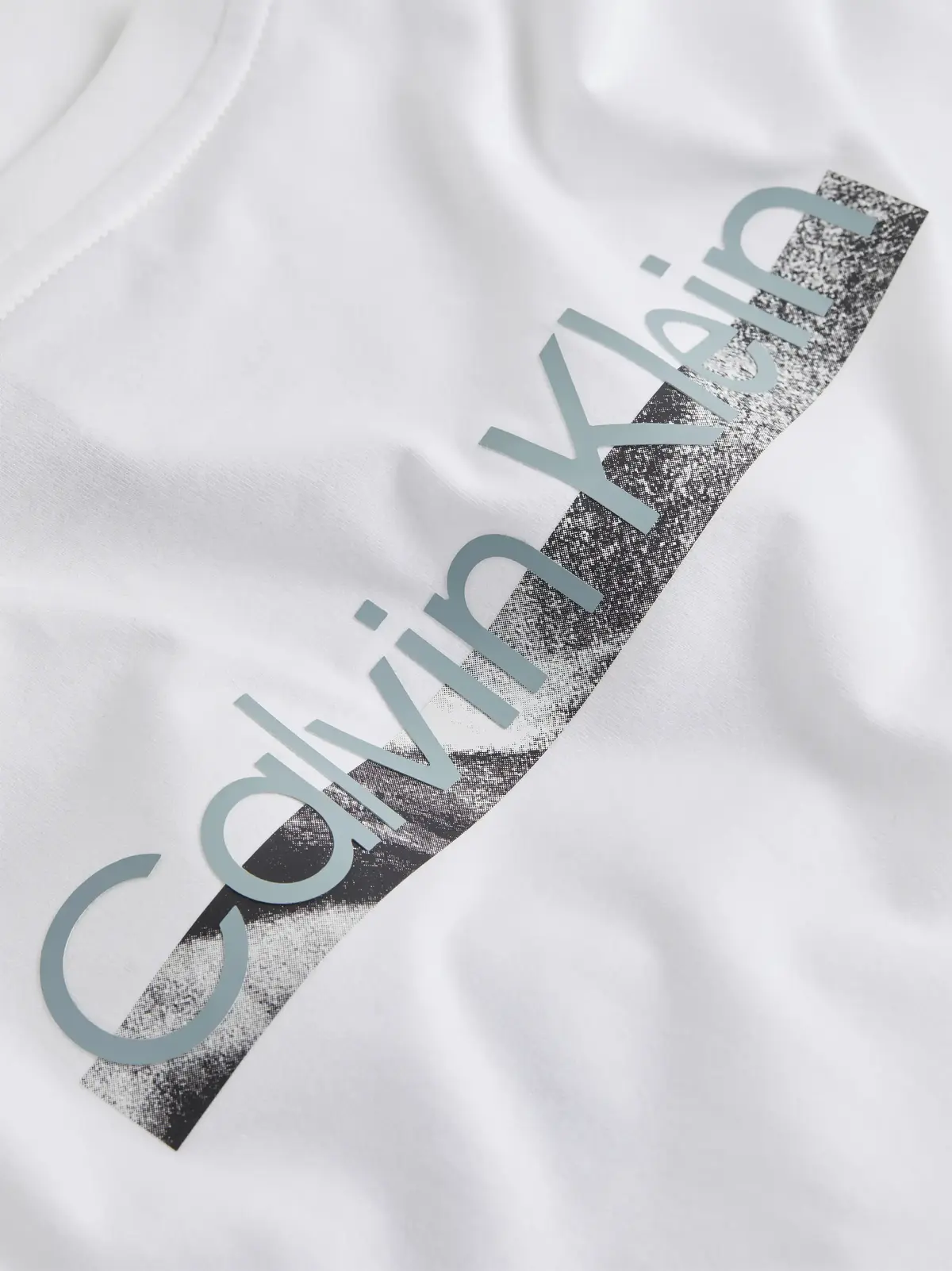 Calvin Klein BACK LOGO GRAPHIC T-, YAF Beyaz Erkek T-Shirt & Polo