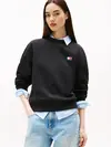 Tommy Hilfiger TJW BXY BADGE CREW, BDS Siyah Kadın Sweatshirt