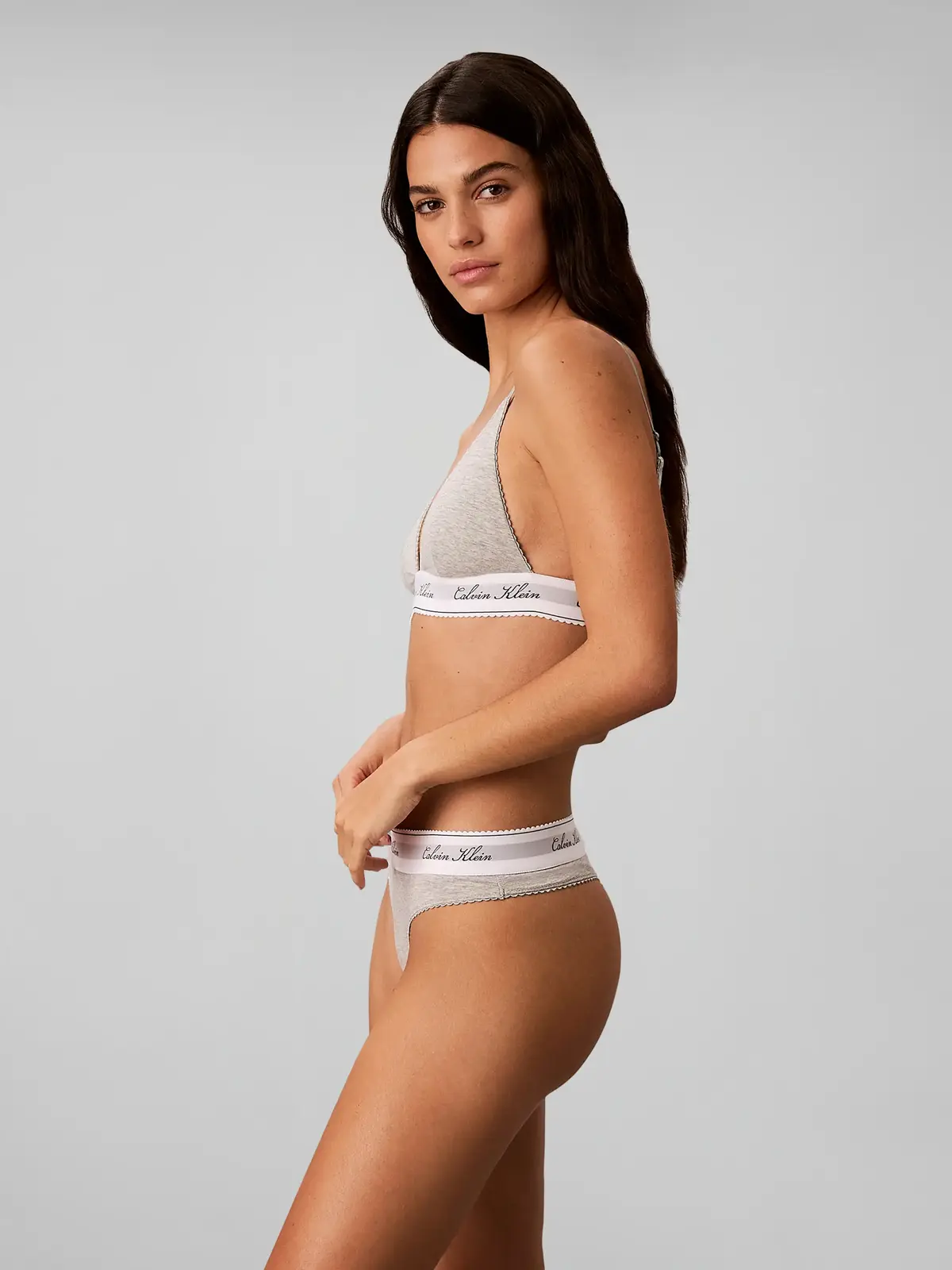 Calvin Klein THONG, P7A Gri Kadın Tanga