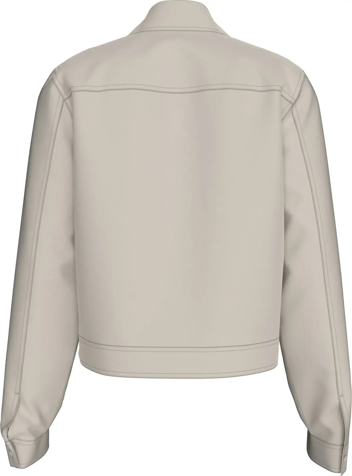 Calvin Klein ZIP THROUGH COTTON J, PDH Krem Kadın Ceket