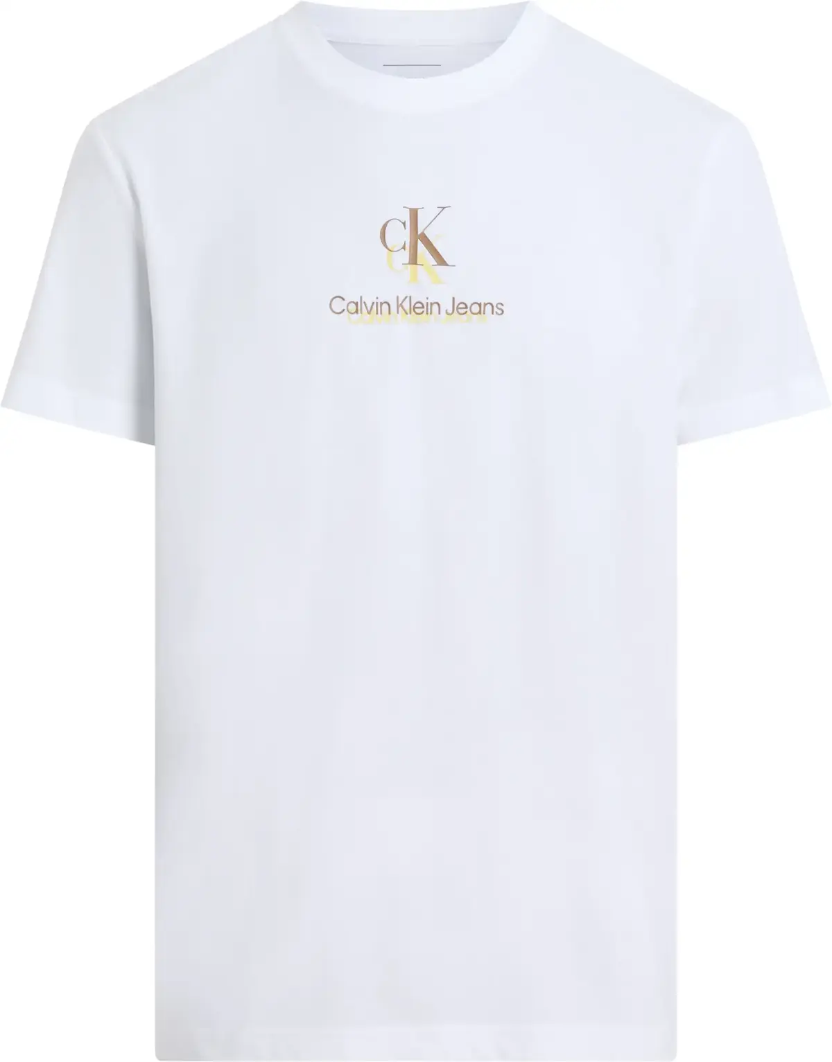 Calvin Klein SHADOW LOGO TEE, YAF Beyaz Erkek T-Shirt & Polo