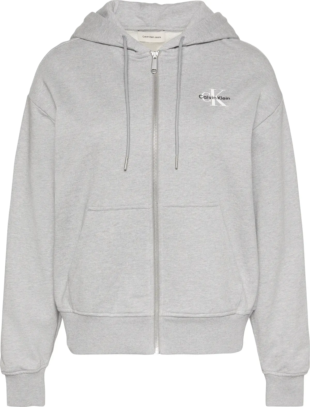 Calvin Klein MONOLOGO FRENCH TERR, P79 Gri Kadın Sweatshirt