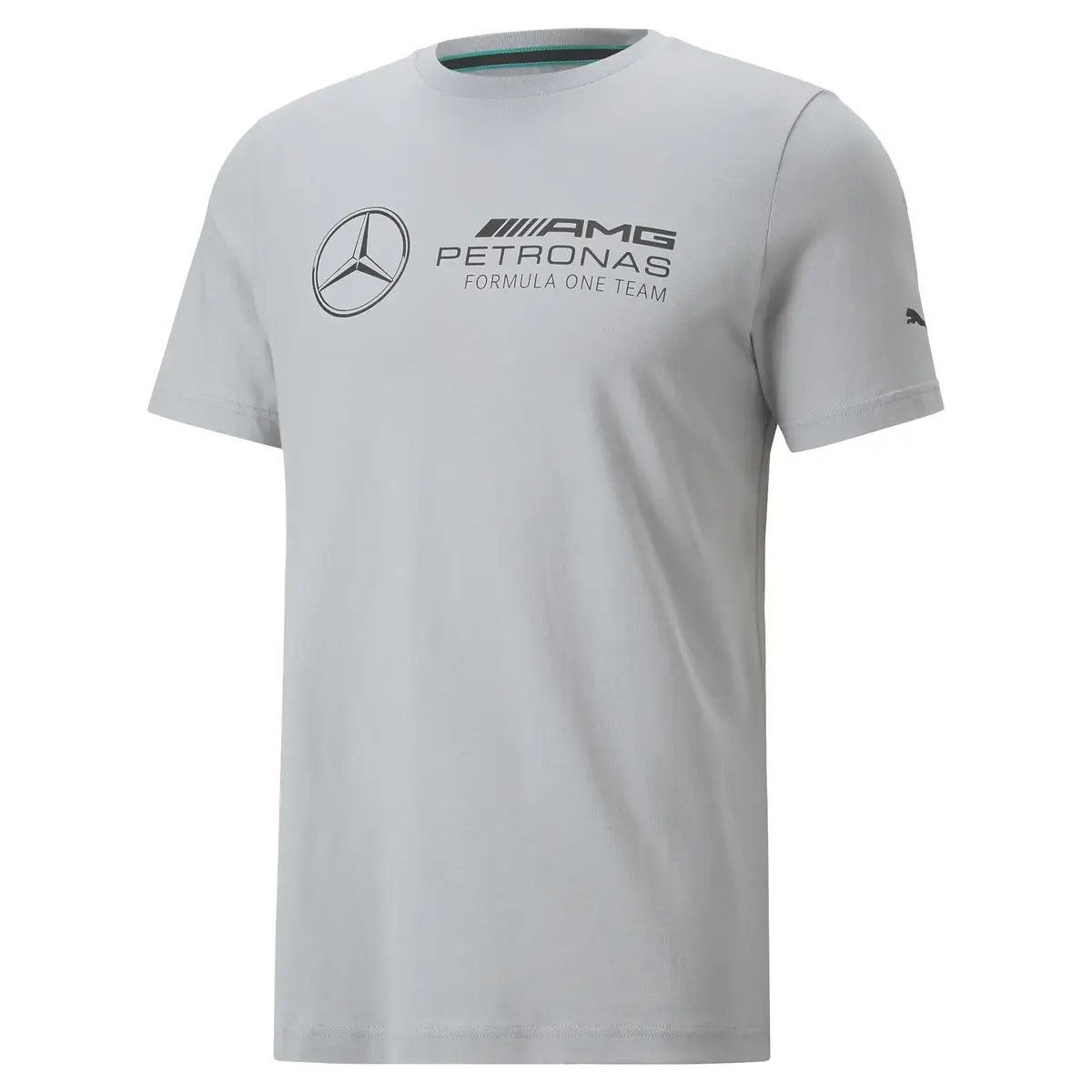 Puma MAPF1 ESS Logo Tee Mercedes Mercedes Gri Erkek/Unisex T-Shirt
