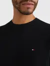 Tommy Hilfiger CORE COTTON-SILK CNE Erkek Siyah Kazak