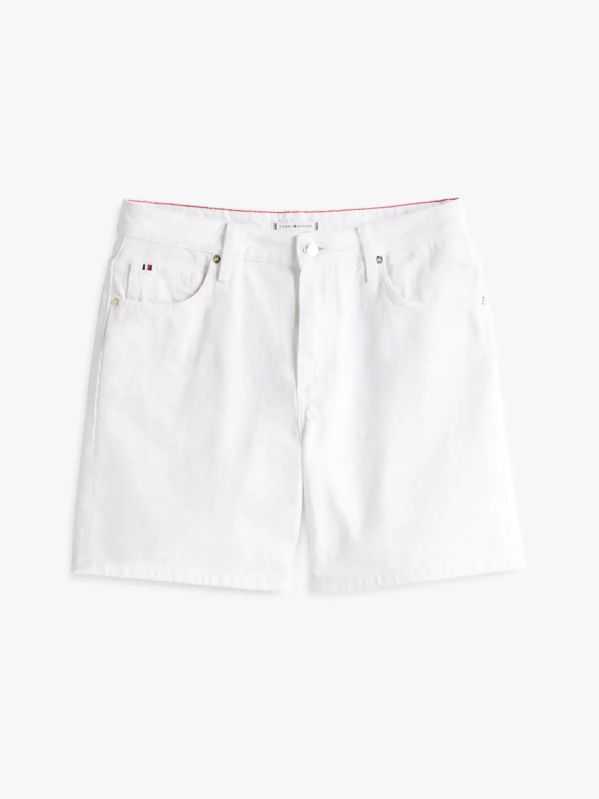 Tommy Hilfiger DNM STRAIGHT SHORT R, YCF Beyaz Kadın Şort