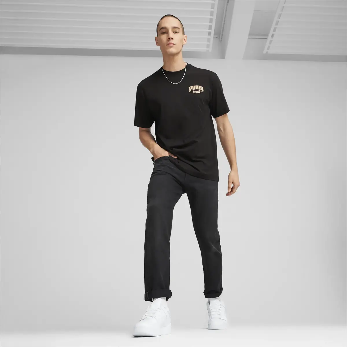 Puma TEAM FOR THE FANBASE Graphic Tee Siyah Erkek T-Shirt