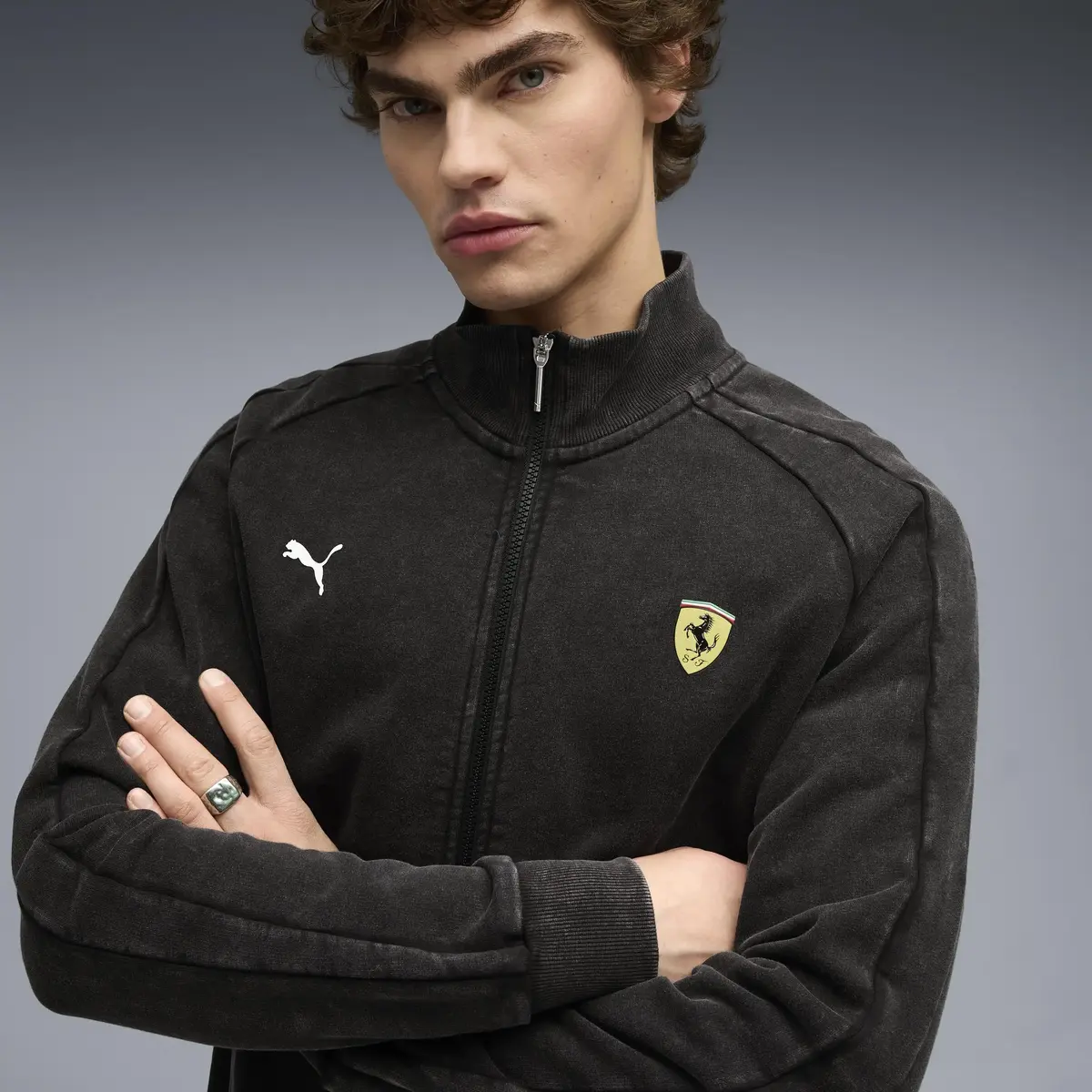 Puma Ferrari T7 Jacket Siyah Erkek Ceket