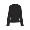 Puma CLASSICS Ribbed Half-Zip Tee Siyah Kadın T-Shirt