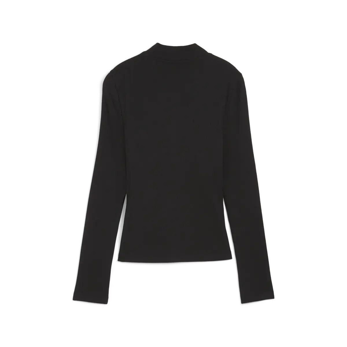 Puma CLASSICS Ribbed Half-Zip Tee Siyah Kadın T-Shirt