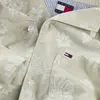 Tommy Hilfiger TJM REG SLUB AOP SS, ACG Krem Erkek Gömlek