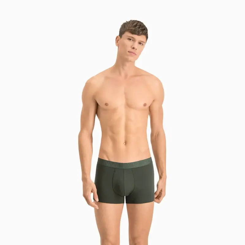 Puma PUMA BASIC TRUNK 2P green melange Yeşil Erkek 2'li Boxer