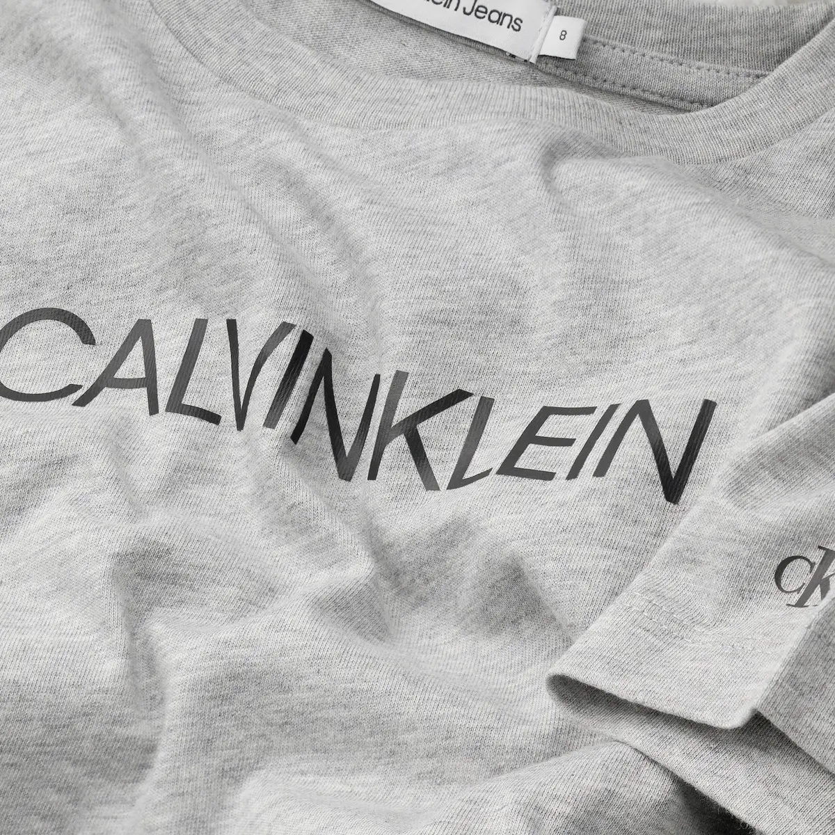 Calvin Klein INSTITUTIONAL T-SHIR Erkek Gri T-Shirt