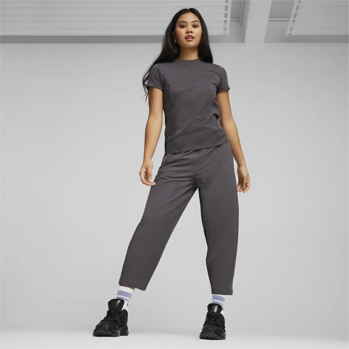 Puma YONA Tee Gri Kadın T-Shirt