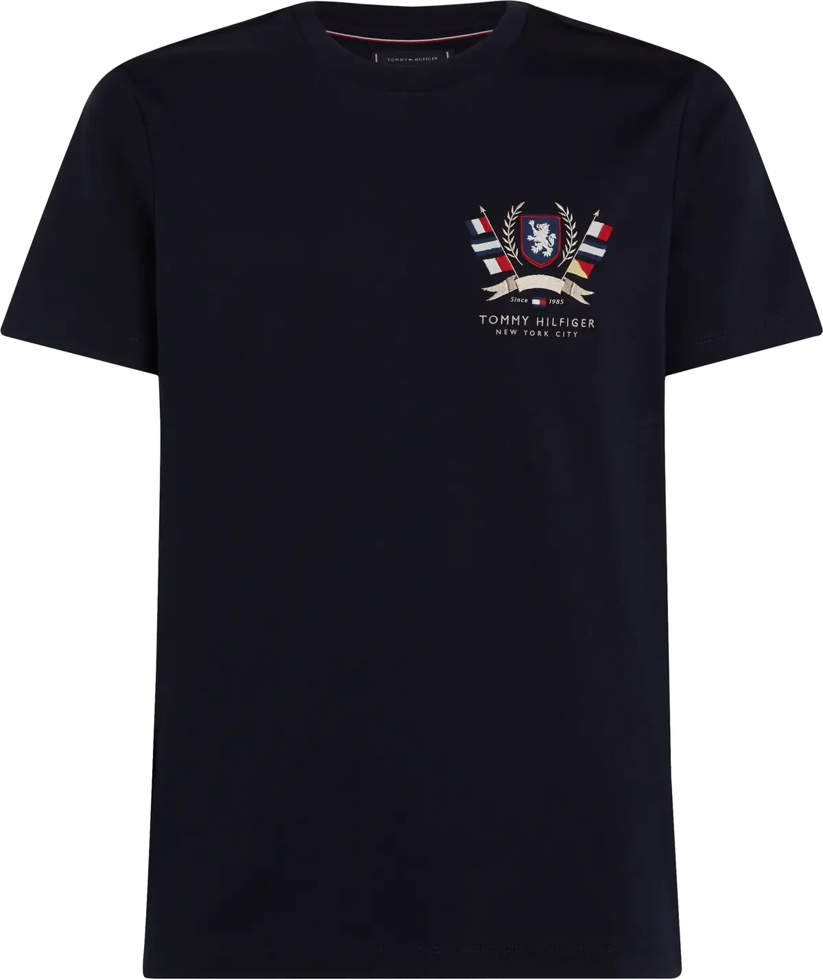 Tommy Hilfiger HILFIGER CREST INTER, DW5 Siyah Erkek T-Shirt & Polo