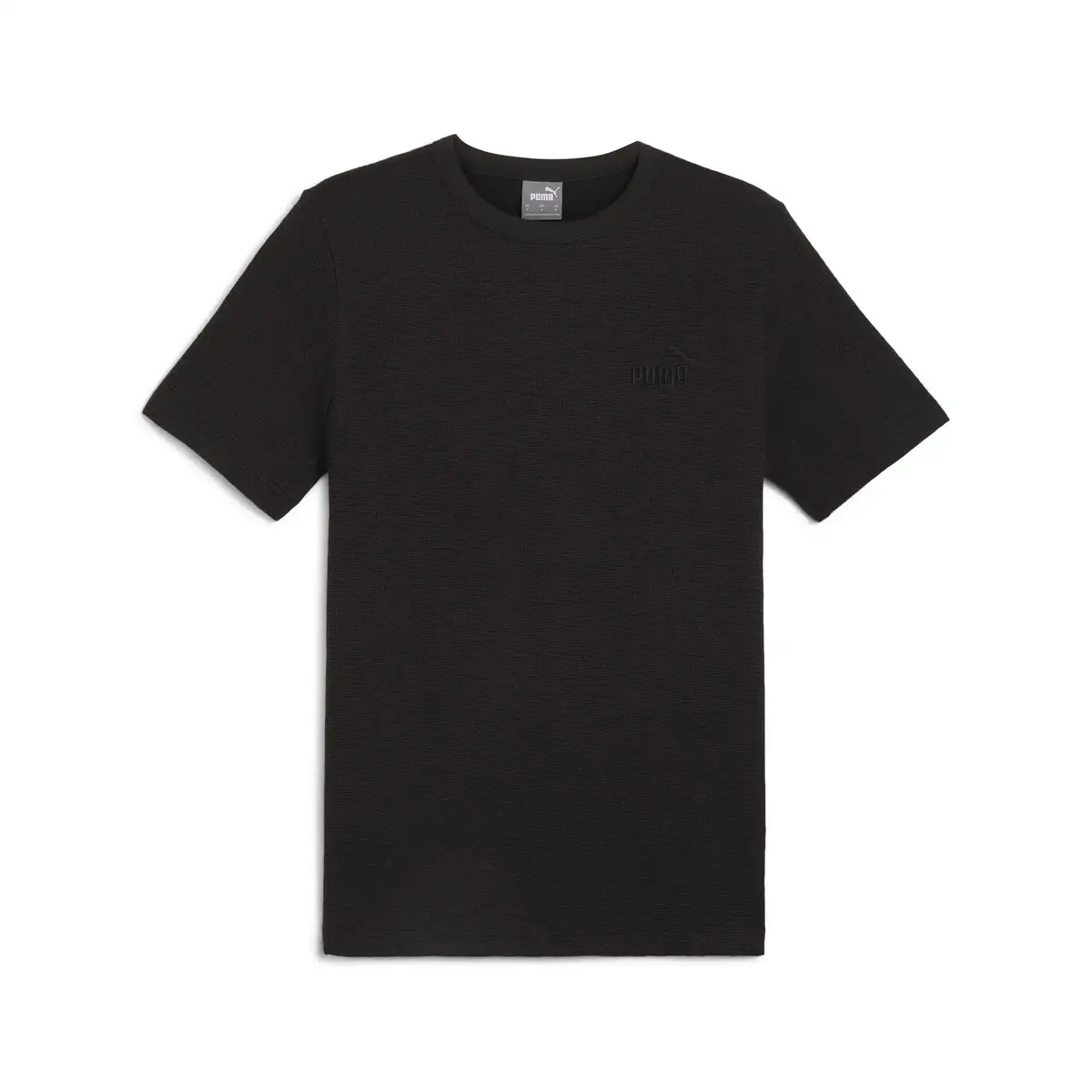 Puma ESS ELEVATED Waffle Tee Siyah Erkek T-Shirt