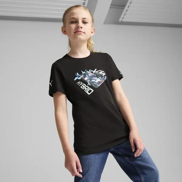Puma BMW MMS KIDS CAR GRAPHIC TEE Siyah Unisex Çocuk T-Shirt