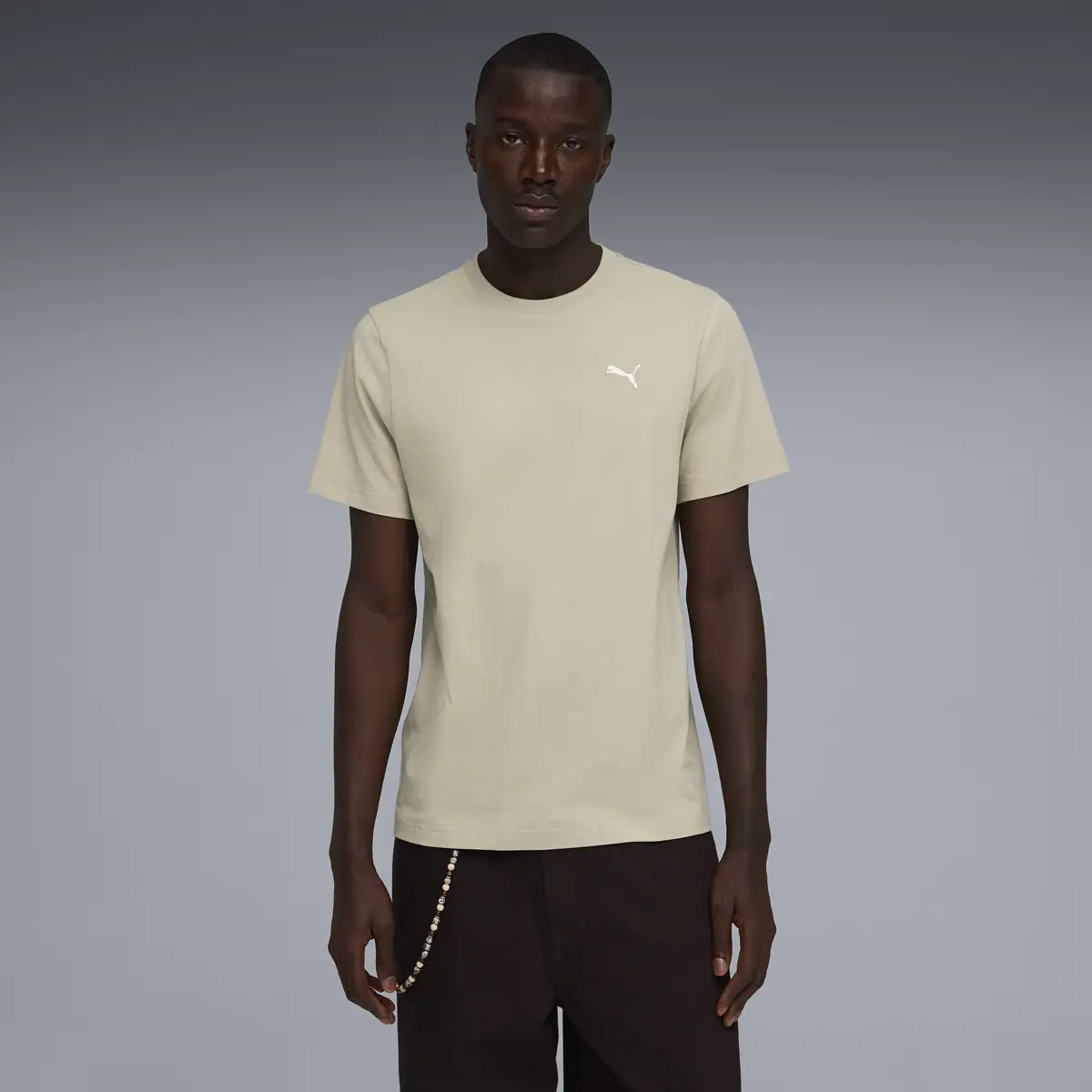 Puma WARDROBE ESS Tee  Bej Erkek T-Shirt