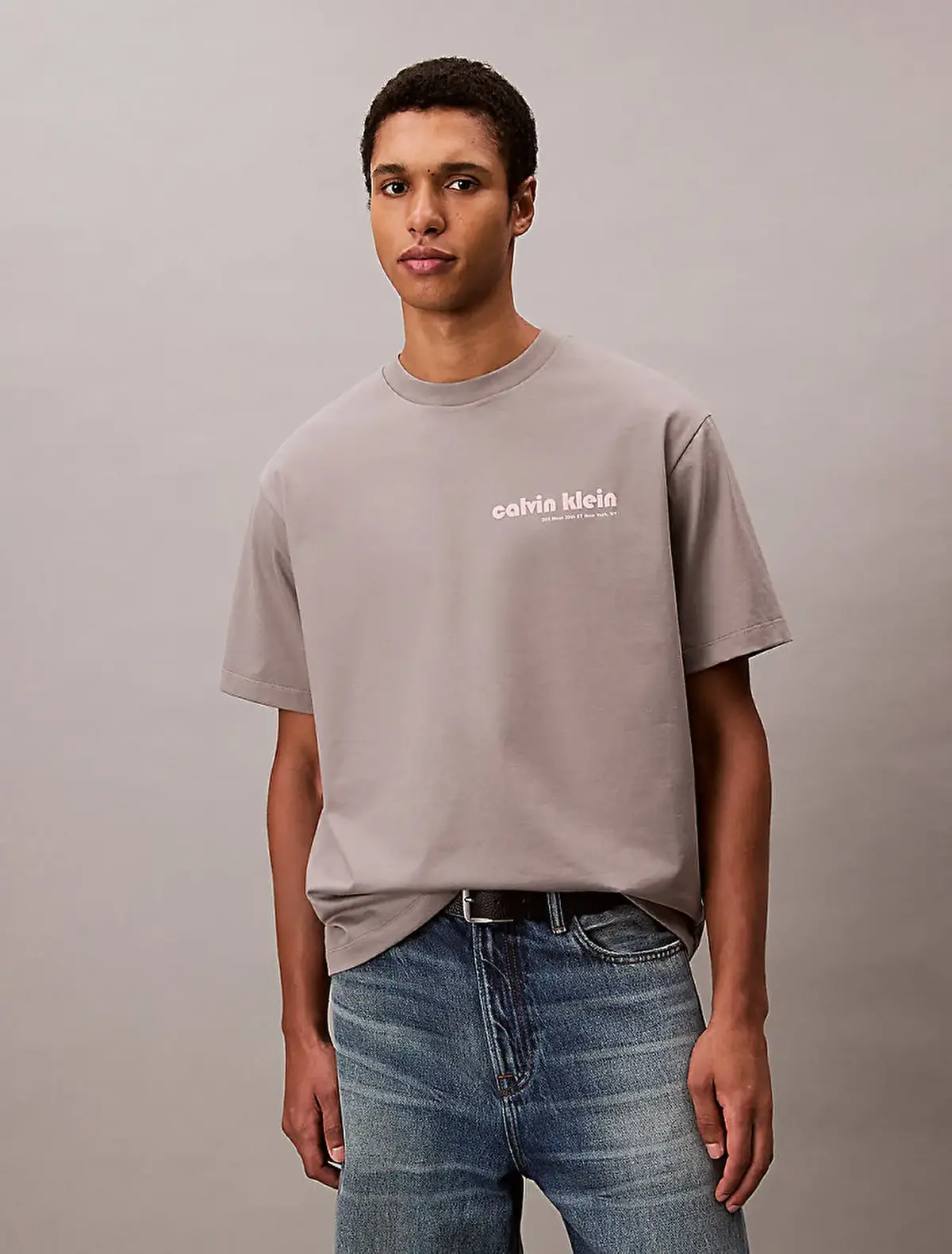 Calvin Klein SS 16S CALVIN KLEIN BAUHAUS GRAP Gri Erkek Tişört