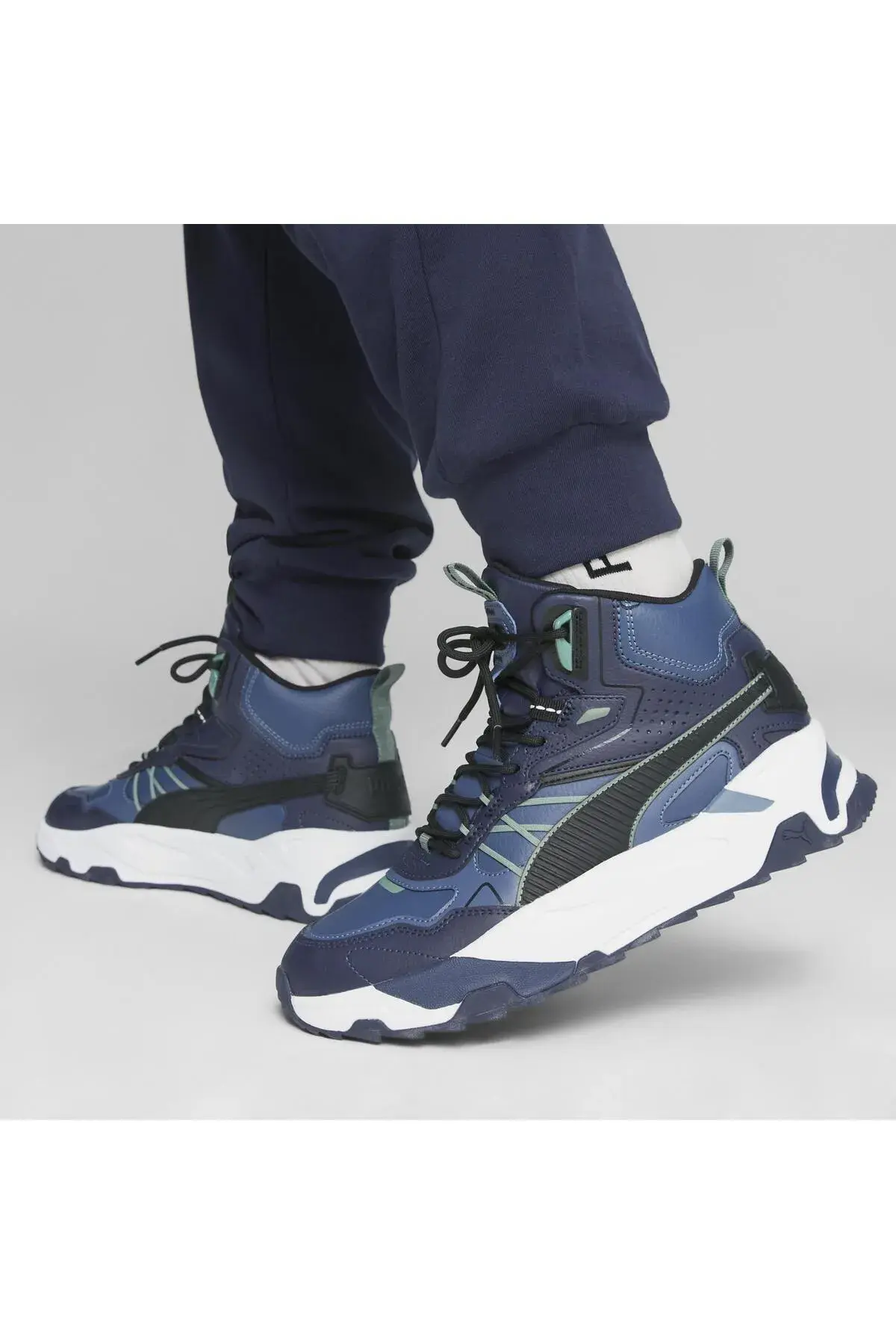 Puma Trinity Mid Hybrid L Mavi Erkek Günlük Spor Ayakkabı