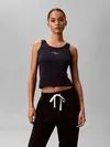 Calvin Klein CK GRAPHIC TANK Siyah Kadın Yuvarlak Yaka Atlet