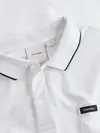 Calvin Klein STRETCH PIQUE MULTI, YAF Beyaz Erkek T-Shirt & Polo