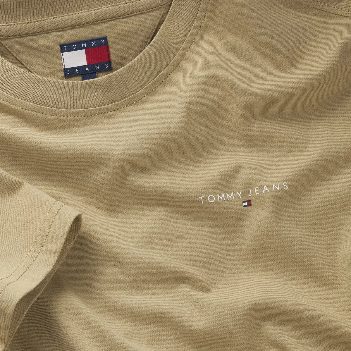 Tommy Hilfiger TJM SLIM LINEAR CHES, ACT Bej Erkek T-Shirt & Polo