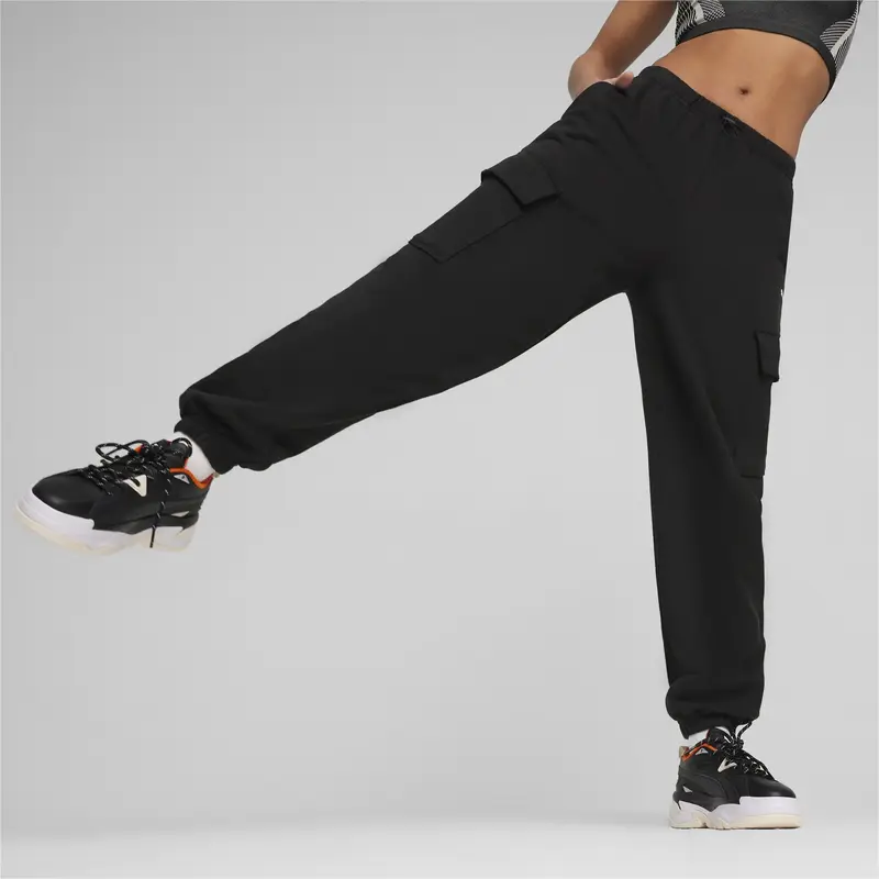 Puma Dare To Relaxed Cargo Sweatpants TR Siyah Kadın Eşofman Altı