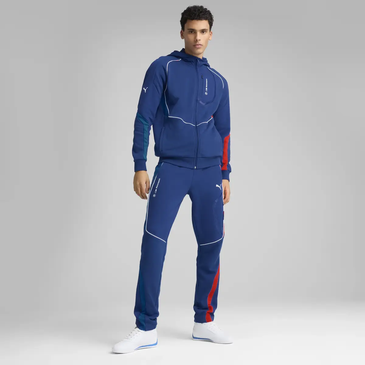 Puma BMW MMS HOODED SWEAT JACKET Mavi Erkek Sweatshirt