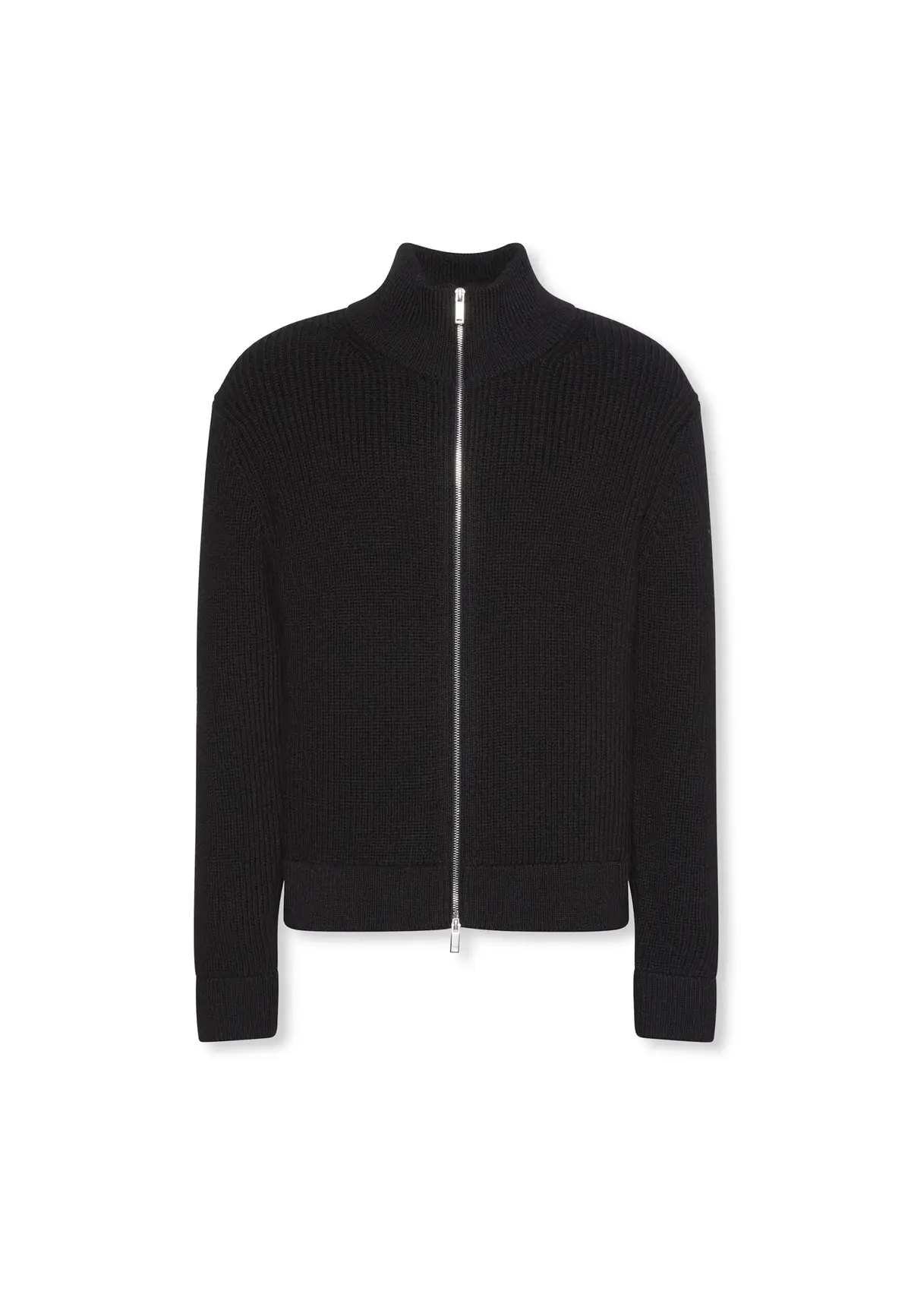 Calvin Klein LS FZ TEXTURE STITCH Siyah Erkek Fermuarlı Kazak