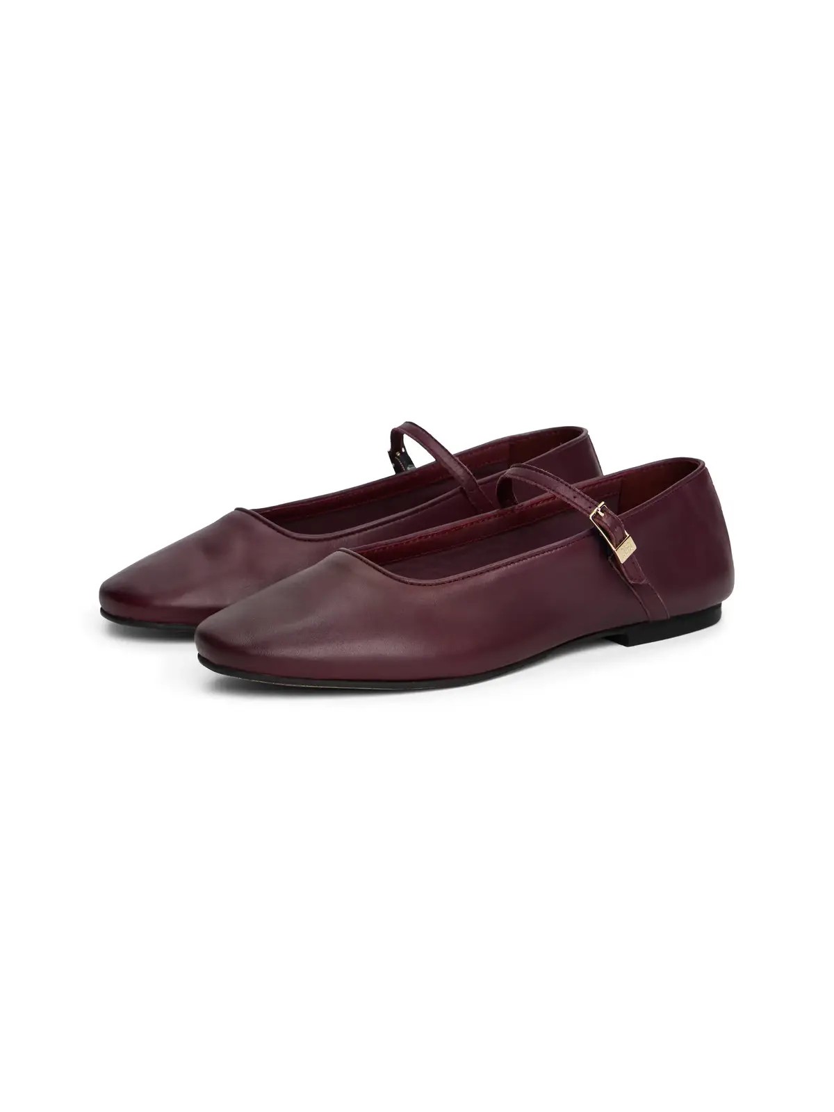 Tommy Hilfiger SMOOTH LEATHER MARYJ, H04 Bordo Kadın Babet