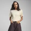 PUMA CLASS Relaxed Tee Bej Kadın T-Shirt