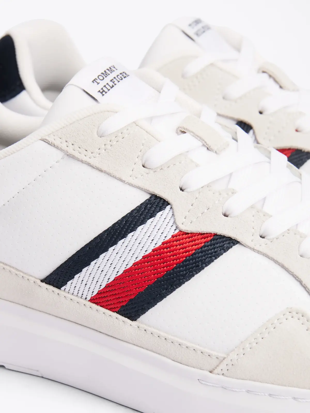 Tommy Hilfiger LIGHT CUPSOLE LTH MI, 0K6 Beyaz Erkek Spor Ayakkabı & Sneaker
