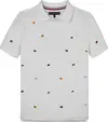 Tommy Hilfiger ALL OVER FLAG EMB PO, YBR Beyaz Erkek Çocuk T-Shirt & Polo