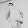 Puma BMW MMS Monochrome Jacket Flat Erkek Gri Fermuarlı Sweatshirt