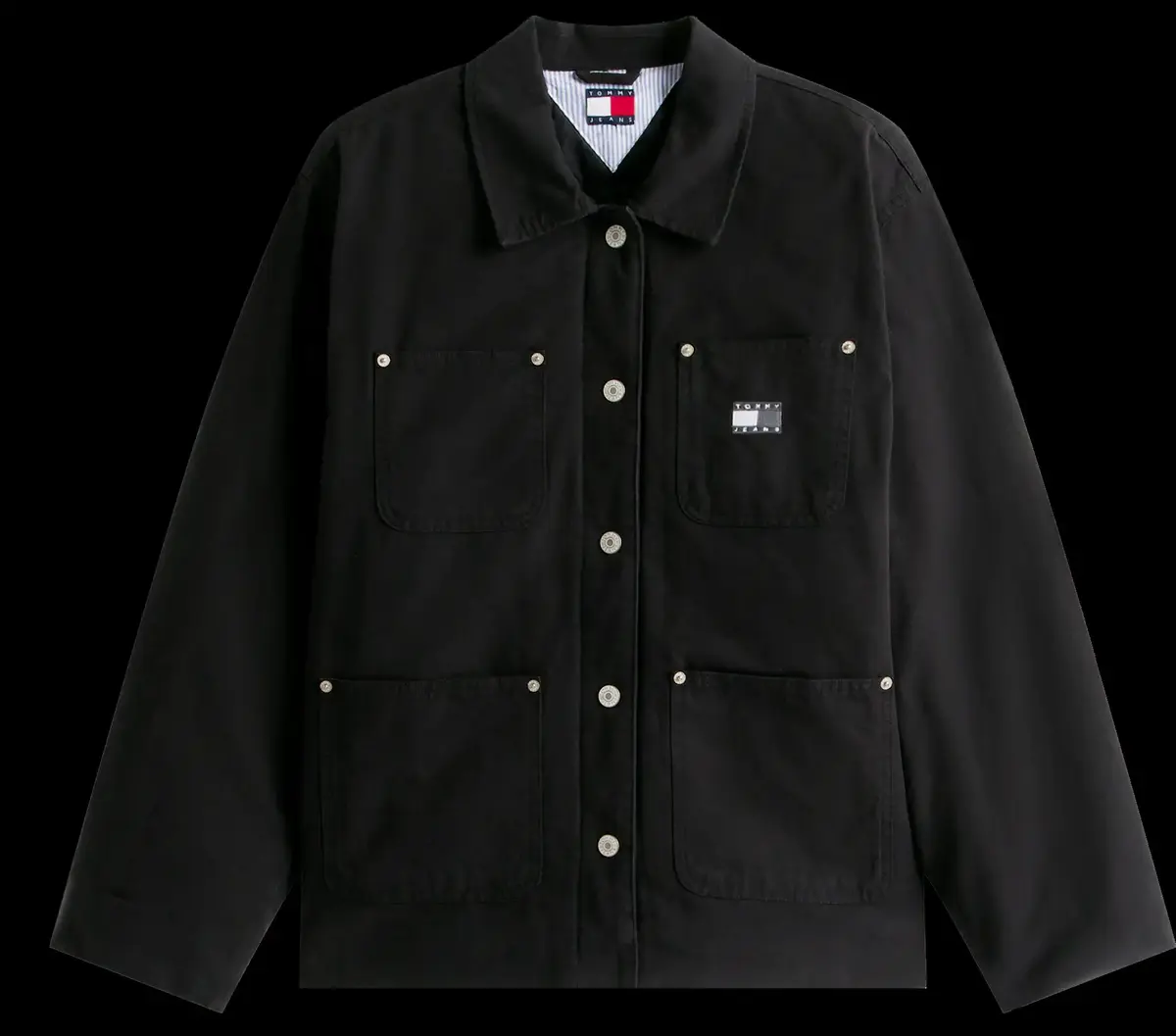 Tommy Hilfiger TJW CHORE JACKET EXT, BDS Siyah Kadın Ceket