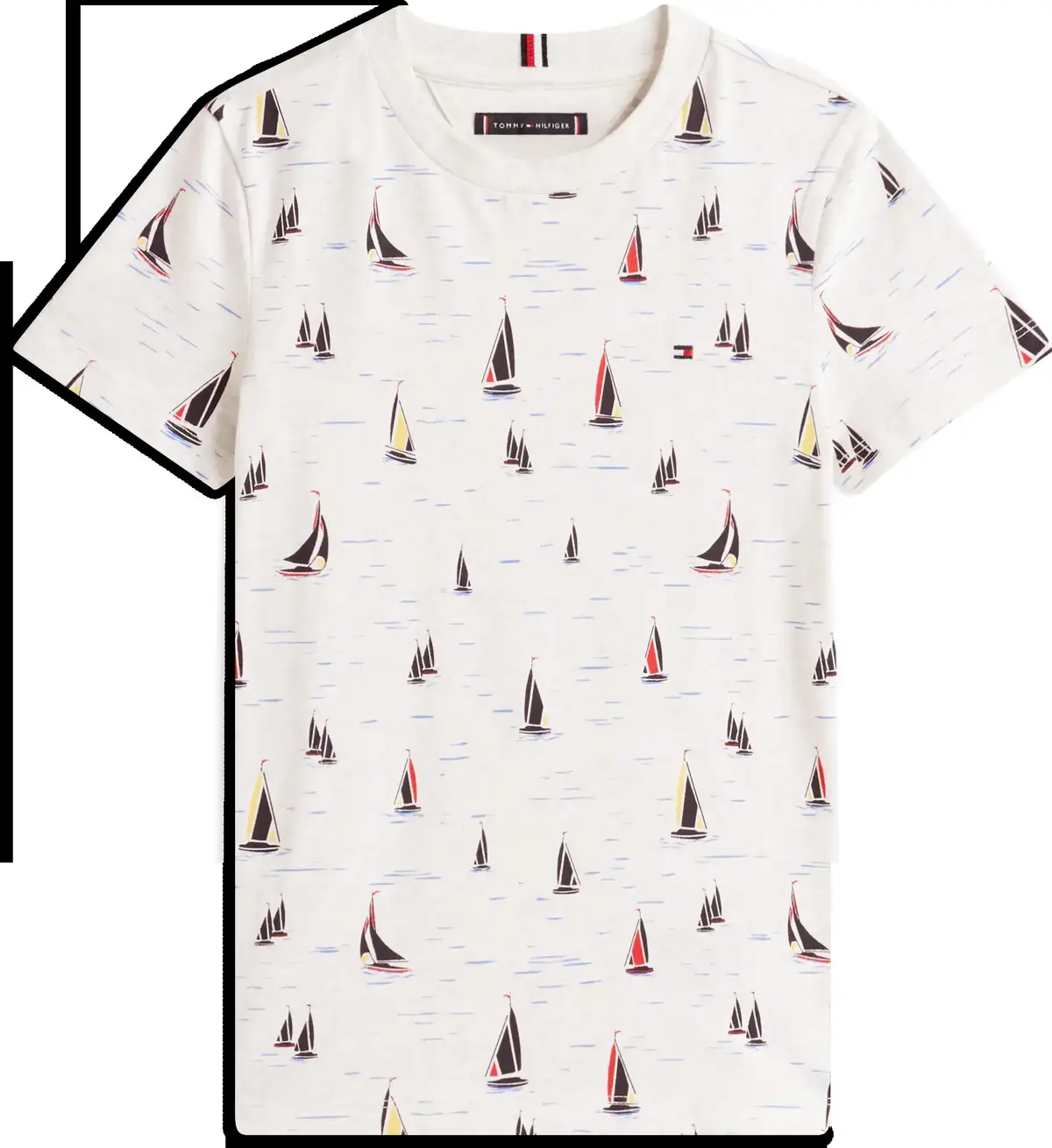 Tommy Hilfiger ALL OVER PRINT REGUL, 0K4 Beyaz Erkek Çocuk T-Shirt & Polo