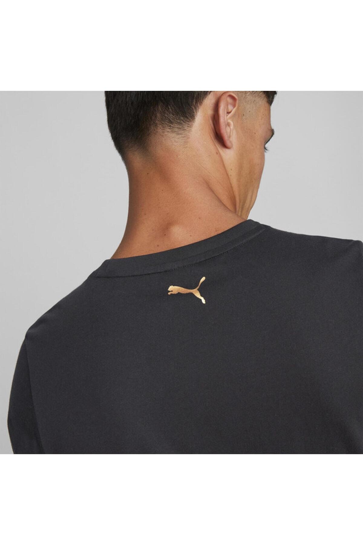 Puma Pl Metal Energy Logo Tee Siyah Erkek T-Shirt
