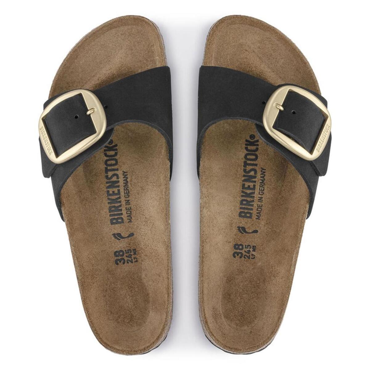Birkenstock Madrid Big Buckle NL Siyah Kadın Terlik