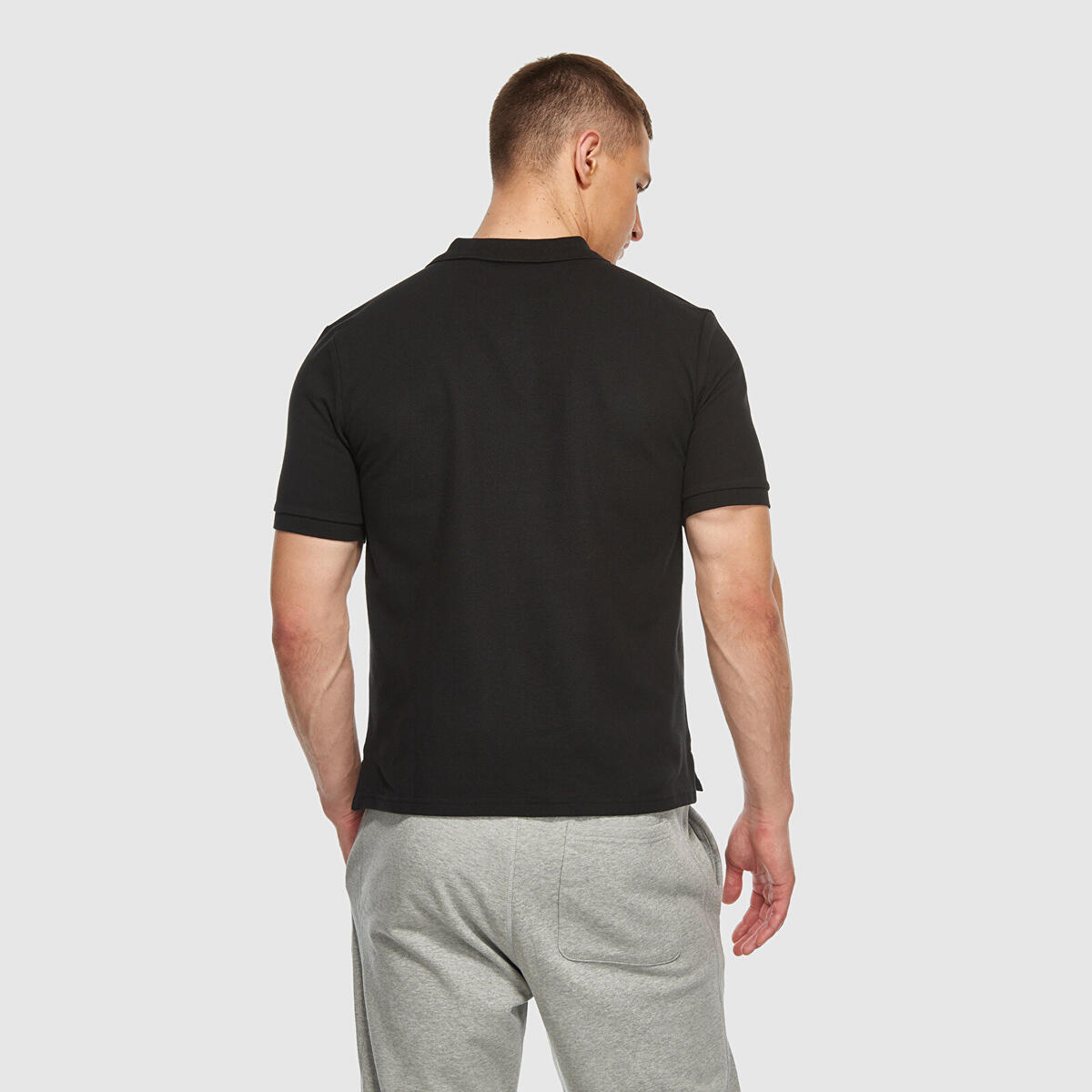New Balance MNT3415 Erkek Siyah Polo Yaka T-Shirt