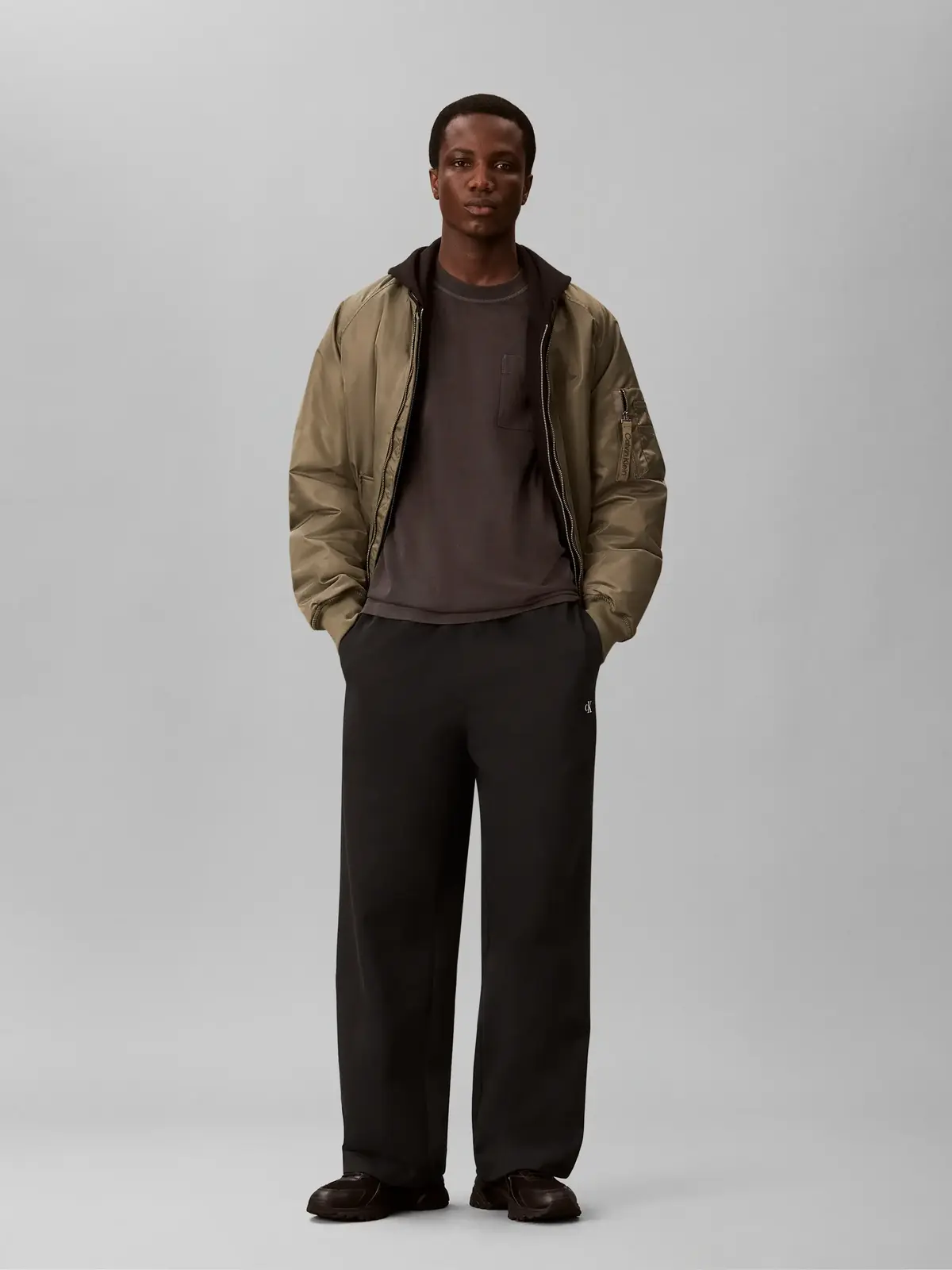 Calvin Klein PREMIUM TERRY WIDE L, UB1 Siyah Erkek Eşofman Altı