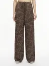Calvin Klein VISCOSE TWILL WIDE L Kadın Kahverengi Chino