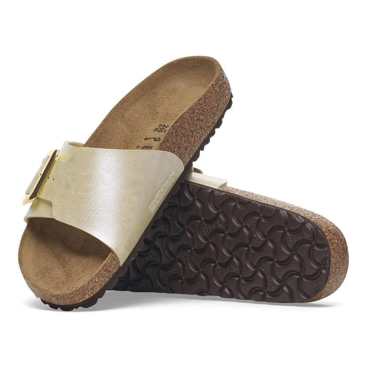 Birkenstock CATALINA CUSHION BUCKLE BF GRACEFUL İnci Beyazı Kadın Tek Bantlı Terlik